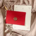 Vintage red envelope and lined stationery set with wax seal for romantic letters. - Bright Red 3 Envelopes + 10 Rose Gold Papers + 3 Stamps