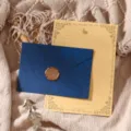 Vintage stationery set with blue envelope, letter paper and wax seal stamp for romantic letters. - Navy Blue 3 Envelopes + 10 Kraft Rabbit Papers + 3 Stamps