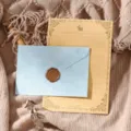 Vintage stationery set with blue envelope, lined writing paper and retro wax seal stamp gift kit. - Light Blue 3 Envelopes + 10 Kraft Rabbit Papers + 3 Stamps