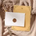 Vintage stationery set with envelope letter paper and wax seal stamp for romantic letters. - White 3 Envelopes + 10 Kraft Rabbit Papers + 3 Stamps
