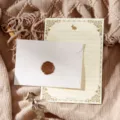Vintage stationery set with envelope letter paper and wax seal stamp for romantic letter writing. - White 3 Envelopes + 10 White Rabbit Papers + 3 Stamps