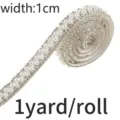 Rouleau de ruban strass et perles 1cm 1 yard pour couture de vêtements DIY décoration artisanat - 1cm de Large