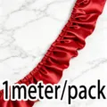 Red ruffled ribbon trim, 5.5cm wide double layer sewing lace apparel accessories 1m/pack - Burgundy