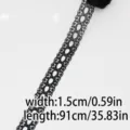 Black lace trim ribbon for sewing, gift wrapping, and DIY craft decoration 1.5cm wide. - 14