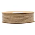 Natural jute twine lace ribbon roll on cardboard spool, perfect for DIY crafts and decor. - 3.8cm Wide