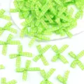 Piccoli fiocchi a quadretti verdi 3.5cm per fai da te scatole regalo decorazione festa matrimonio. - 100 Pezzi / Verde mela