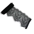 Black lace trim ribbon for clothing sewing DIY apparel wedding gift packaging decoration - Black