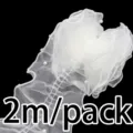 Borde de encaje fruncido de organza blanca con perlas paquete de 2m accesorio de costura - 11cm*2m/pieza / Blanco
