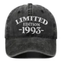 Front view of washed cotton vintage baseball cap with 1993 Limited Edition embroidery - One Size / 1993 Style