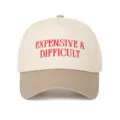 Casquette trucker vintage bicolore avec broderie rouge Expensive & Difficult pour le loisir. - Casquette de baseball color-block / Khaki