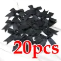 Black satin bow knots for DIY crafts and gift wrapping, 20pcs decorative fabric ribbons. - 2.5cm 20 Pieces/Pack / Black