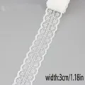 Weißes Spitzenband Zierband 3cm Breite DIY Nähzubehör für Hochzeitskleid Dekoration Basteln. - Stil 3