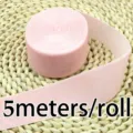 4cm Pink Velvet Ribbon Roll 5 Meters Flocked Fabric Trim for Gift Packaging DIY Bows - 4cm x 5m/Roll / Pink