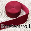 Red velvet ribbon variant shot, 4cm wide flocking fabric tape for gift wrapping and DIY bows. - 4cm x 5m/Roll / Burgundy