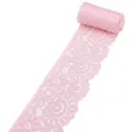 9cm pink elastic lace trim ribbon for sewing wedding dress handmade DIY crafts - 3m Length / Pink