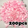 Paketo me 200 temachia roz kordeles saten gia erga cheirotexnias kai diakosmisi. - 200 Τεμάχια/Συσκευασία / Ροζ