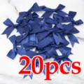 Lazos de cinta de raso azul oscuro lazos decorativos de bricolaje para regalos 20pcs - 2.5cm 20 Piezas/Paquete / Azul