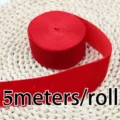 Red flocked velvet ribbon 4cm wide 5 meters per roll for gift wrapping and DIY bows. - 4cm x 5m/Roll / Red