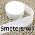 White velvet ribbon 4cm wide 5 meters per roll for DIY gift packaging and sewing crafts - 4cm x 5m/Roll / White