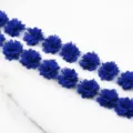 Royal Blue Chiffon Flower Lace Trim 3cm Wide Ribbon for Sewing Wedding DIY Decor - Blue