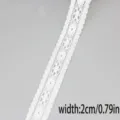 Weißes Spitzenband Zierborte für DIY Nähen, Hochzeitskleid Dekoration Geschenk 2cm breit - Stil 8