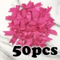 50pcs pink satin ribbon bows DIY hair accessories wedding craft decoration material - Rose Red