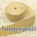 Khaki velvet ribbon roll 5 meters for gift wrapping, crafts, clothing accessories DIY. - 4cm x 5m/Roll / Khaki