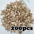 200τεμ σατέν κορδέλες χρυσές 4x4cm μικροί φιόγκοι υφάσματος για χειροτεχνίες διακόσμηση - 200 Τεμάχια/Συσκευασία / Σαμπανί