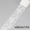 Weißes Spitzenband Band, 5cm Breite DIY Nähzubehör für Hochzeitskleid, Geschenke und Kleidung. - Stil 9