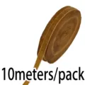 1cm Brown Velvet Ribbon 10Meters Pack Single Sided Flocked Fabric for Craft Bows Sewing - 1cm*10m/Roll / Light Coffee
