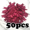 50pcs 25mm pink satin ribbon bows swallowtail bow for DIY hair accessories and wedding - Burgundy