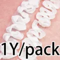 9cm white satin mesh pleated ruffle lace trim for DIY sewing garment collars 1Y - 9cm x 0.9m/Roll / White