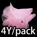 Ροζ πλισέ τολ δαντέλα τελείωμα 4Y/pack 28cm πλάτος για συσκευασία δώρου ραπτική DIY. - Ροζ