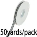 Black and white gingham ribbon roll, 1cm wide, 50 yards per pack for DIY crafts and gifts. - Black