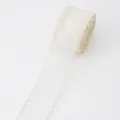 4cm Cinta de Organza con Volantes y Olas para Envolver Flores y Decorar Tortas - 4cmx4.5m / Blanco Roto