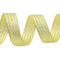 Nastro glitterato a righe oro e bianco da 15mm per confezioni regalo e decorazioni. - 15mmx22m / Oro