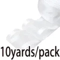 White sheer organza ribbon 40mm wide for gift wrapping, wedding and floral decoration. - White