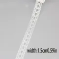 Weißes Spitzenband Zierborte 1.5cm breit für Nähen Handwerk DIY Kleidung Handarbeit Dekor. - Stil 14