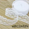 Weißes Spitzenband Spitzenborte 5 Yards Rolle für DIY Nähen Handwerk Hochzeit Geschenk. - Stil 15