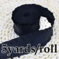 Black pleated ribbon 4cm wide ruffled satin ribbon for gift wrapping and wedding decor. - 4cm*4.5m/Roll / Black