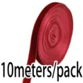 Red velvet ribbon roll 1cm wide 10 meters per pack for gift wrapping and holiday decor craft. - 1cm*10m/Roll / Burgundy