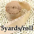 Nastro plissettato beige da 4cm in rotolo per confezioni regalo e decorazioni, 5 yards. - 4cm*4,5m/Rotolo / Champagne