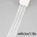 Weisses spitzenband spitzenborte, 3cm breite spitze zum naehen basteln hochzeitsdeko kleidung. - Stil 25