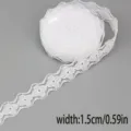 Weißes spitzenband rolle für DIY handwerk, hochzeitskleider, kleidung nähen und geschenk dekor. - Stil 26
