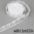 Weißes spitzenband 1,3 cm breit rollen für diy nähen hochzeitskleid dekoration handwerk. - Stil 30