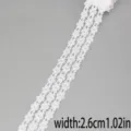 Weisse hohle Spitzenband Borte fuer DIY Hochzeit Handwerk Naehen Kleidung Dekoration 2.6cm - Stil 31