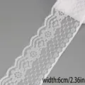 Weisse hohle Spitzenband Borte 6cm breit fuer DIY Naehen Hochzeit Kleid Dekorationen - Stil 40