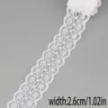 Weisses hohles Spitzenband als Rolle fuer DIY Handwerk Hochzeit Kleidung Naehen 5yd - Stil 45