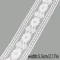 Weisses Blumen-Spitzenband, 5,5 cm breiter Stoff für DIY-Basteln, Hochzeit, Nähen und Kleidung. - Stil 48