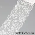 Weisse Spitzenband Borte 9.5cm Breite Stoff fuer DIY Hochzeit Naehwerk Handwerk Deko. - Stil 50